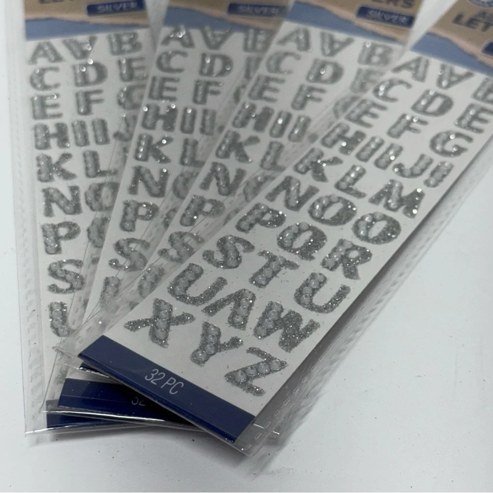 Starburst Gem Stickers and Adhesive Letters Set